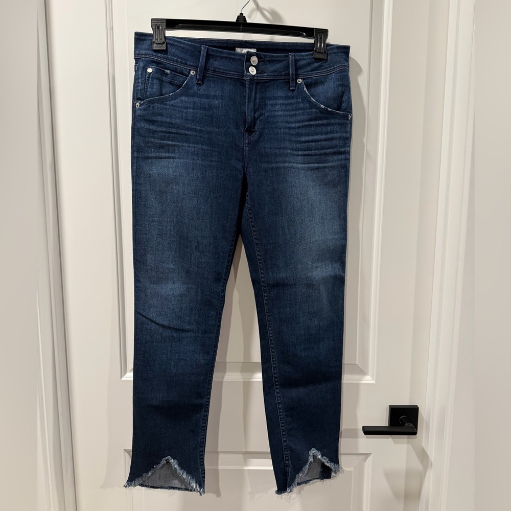 Hudson Dark Blue Frayed Hem Women’s Jeans